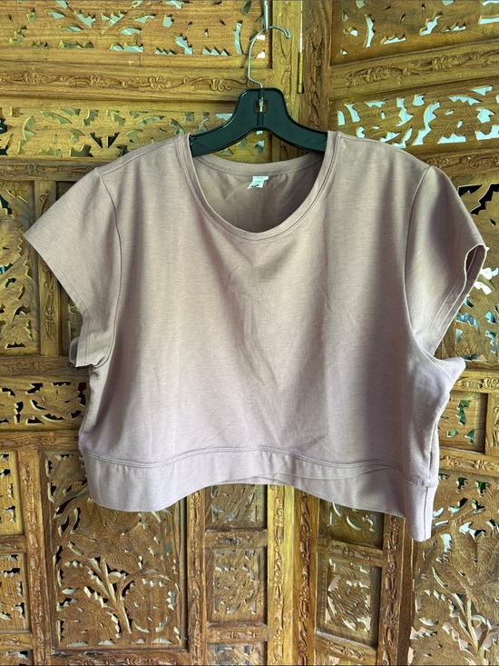 Powerchill Tops - Women's Cropped Crewneck Top in Mauve XXL